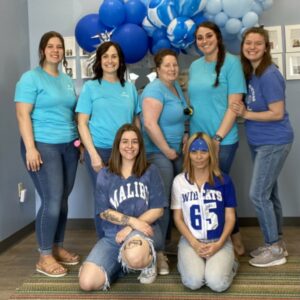 Surpass Behavioral Health Elizabethtown dressed up in blue to celebrate Autism Awareness Month.